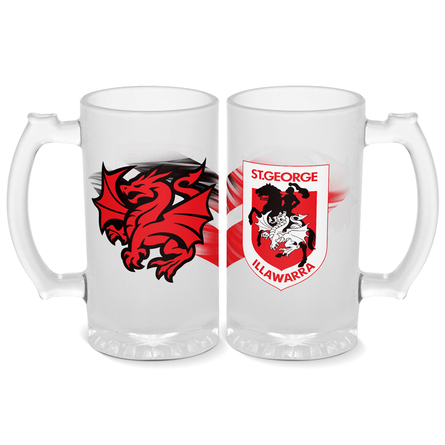 St George Illawarra Dragons Stein Frosted 500ml - View 1