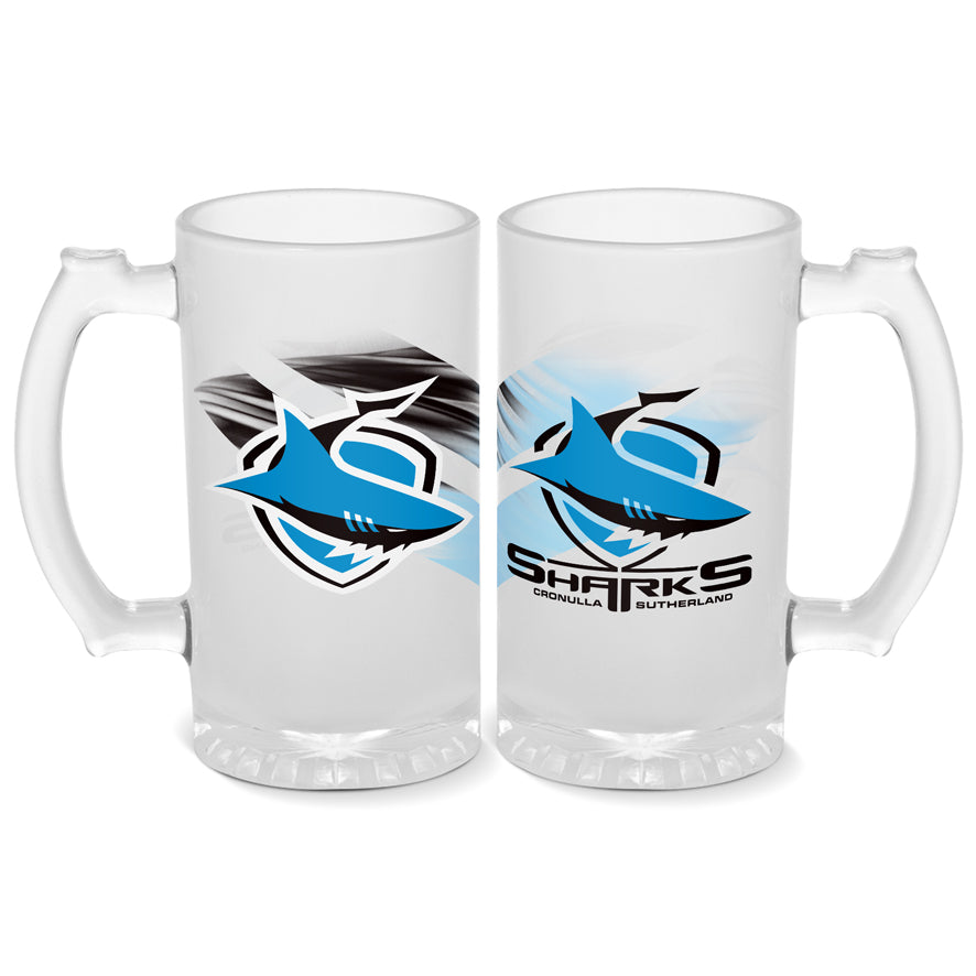 Cronulla-Sutherland Sharks Stein Frosted 500ml - View 1