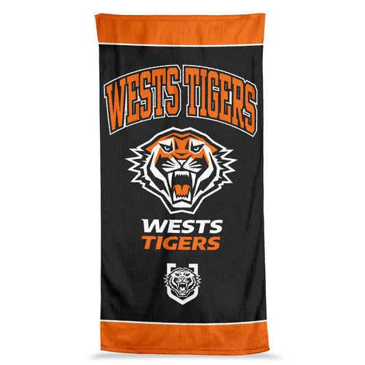 Wests Tigers Jumbo Beach Towel - View 1