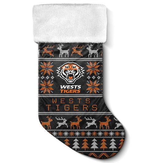 Wests Tigers Xmas Stocking 47cm - View 1