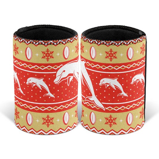 Dolphins Xmas Can Cooler - View 1