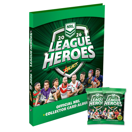 NRL 2026 League Heroes Binder Album With 2 Packs - Pre-Order - View 1