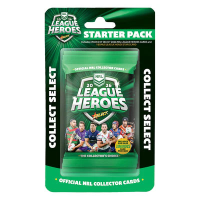 NRL 2026 League Heroes Starter 3 Packs With Exclusives - Pre-Order