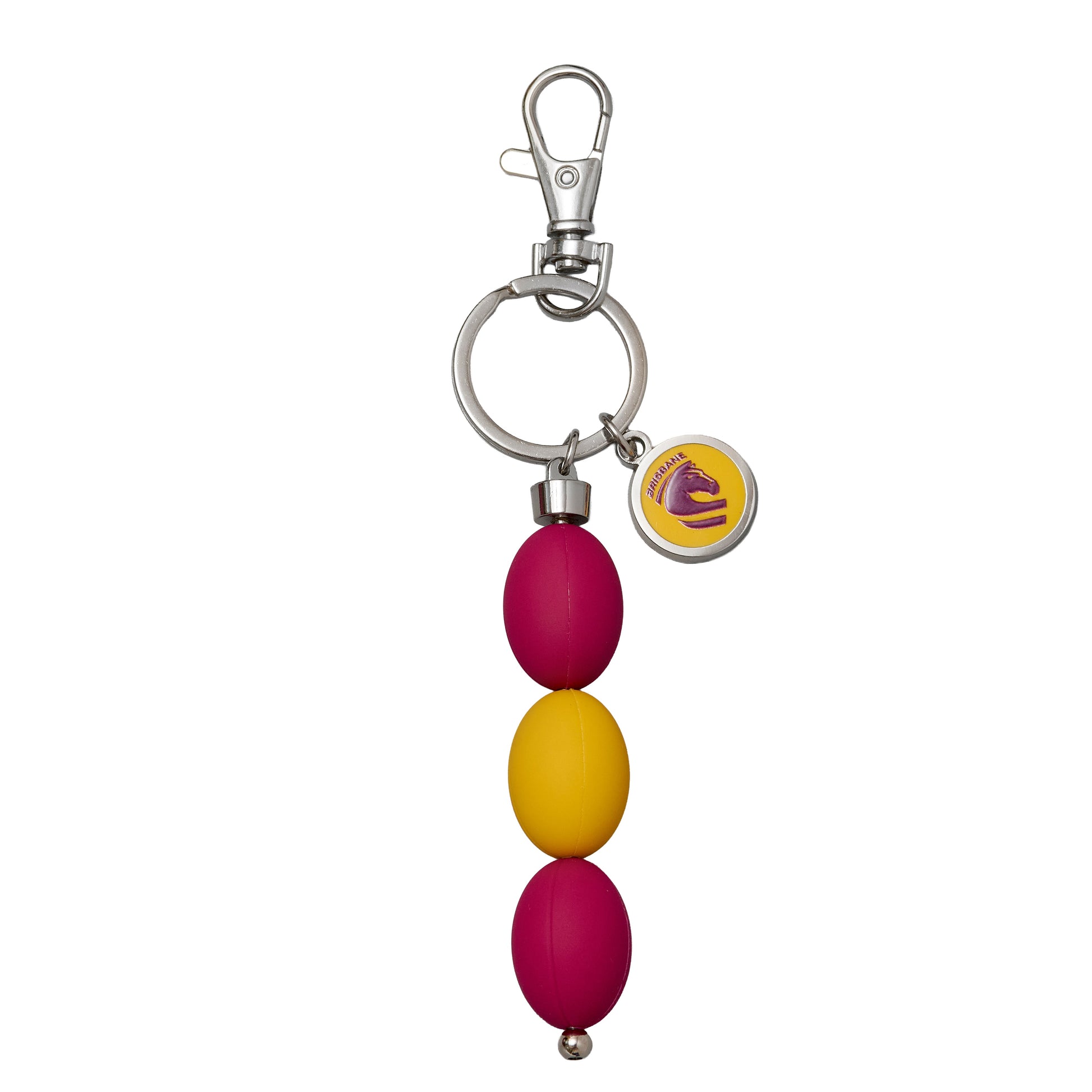 Brisbane Broncos 3 Ball Charm Keyring - View 1