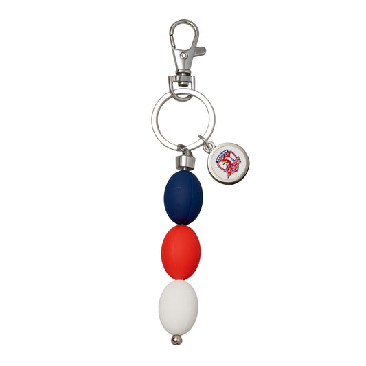 Sydney Roosters 3 Ball Charm Keyring - View 1