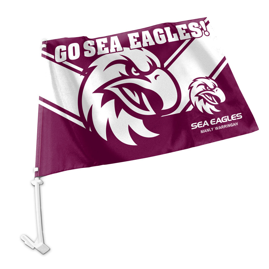 Manly Warringah Sea Eagles Car Flag - View 1