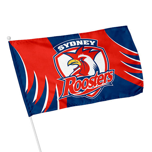 Sydney Roosters 30x48cm Flag With 60cm Pole - View 1