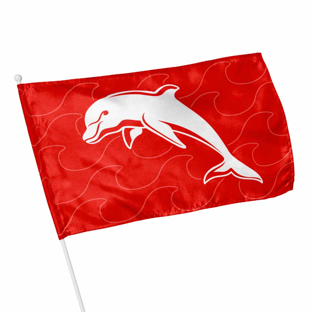 Dolphins 30x48cm Flag With 60cm Pole