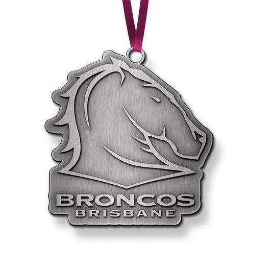 Brisbane Broncos Xmas Metal Ornament