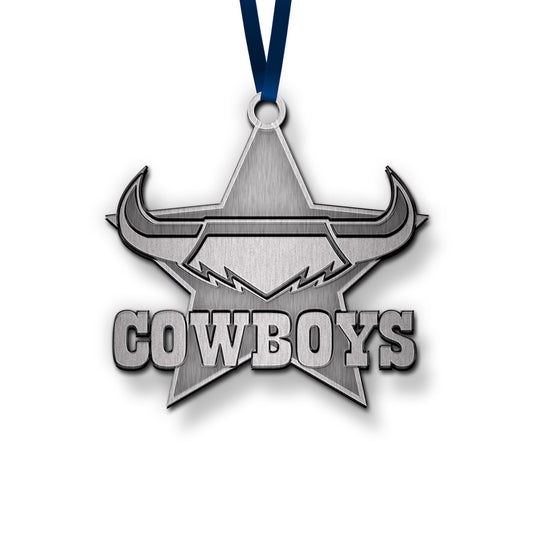 North Queensland Cowboys Xmas Metal Ornament