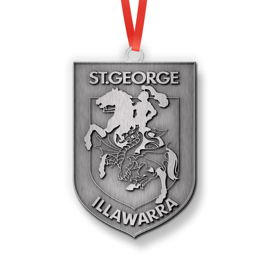 St. George-Illawarra Dragons Xmas Metal Ornament