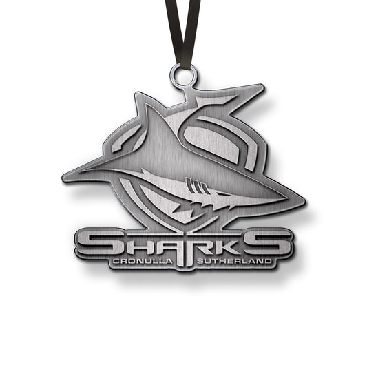 Cronulla-Sutherland Sharks Xmas Metal Ornament