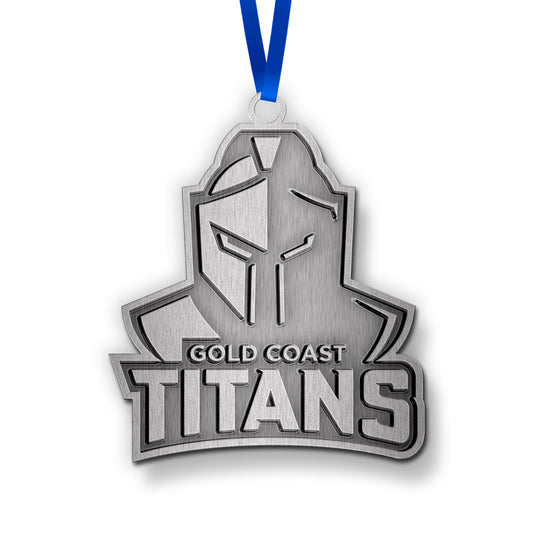 Gold Coast Titans Xmas Metal Ornament