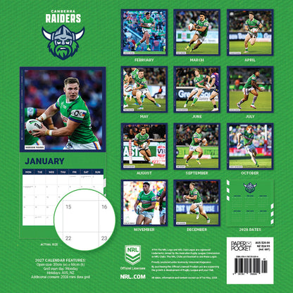 Canberra Raiders 2027 Calendar - View 3