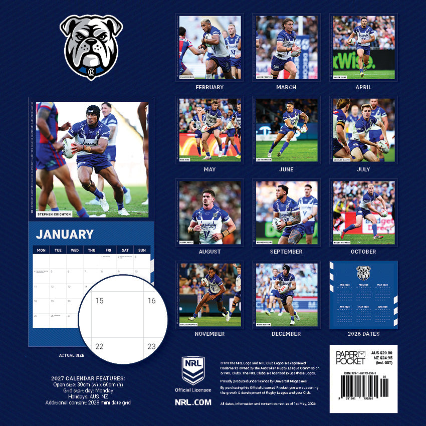 Canterbury-Bankstown Bulldogs 2027 Calendar - View 3