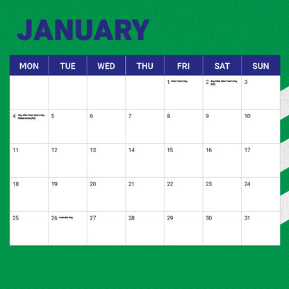 New Zealand Warriors 2027 Calendar - View 3