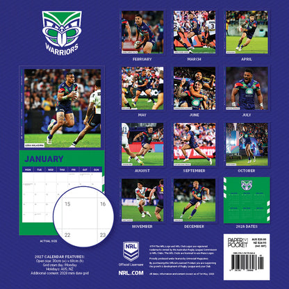 New Zealand Warriors 2027 Calendar - View 4