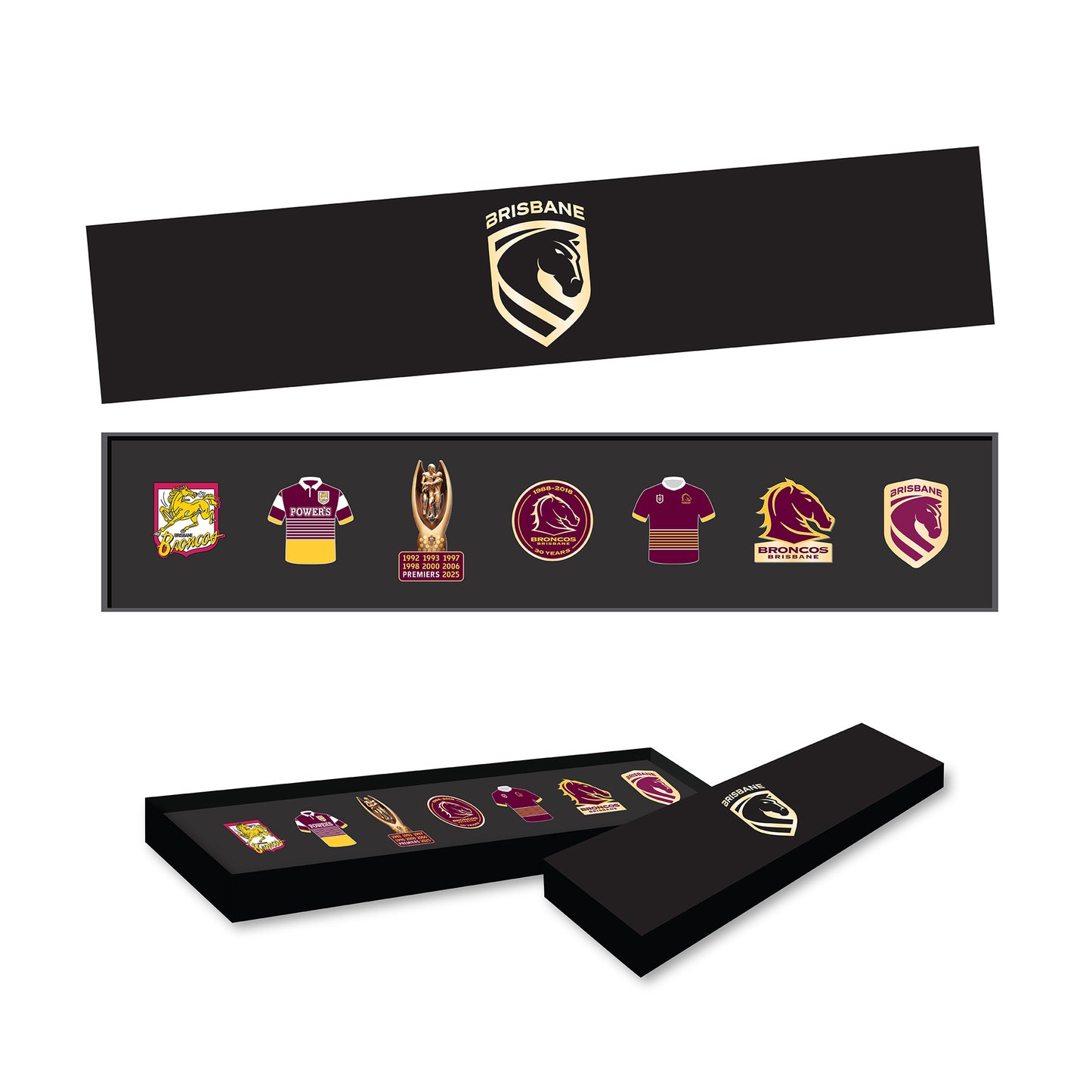 Brisbane Broncos Logo Pin Set