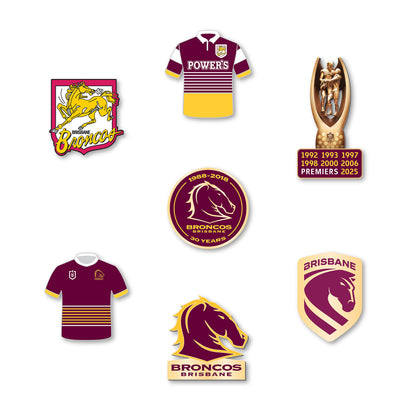 Brisbane Broncos Logo Pin Set - View 1