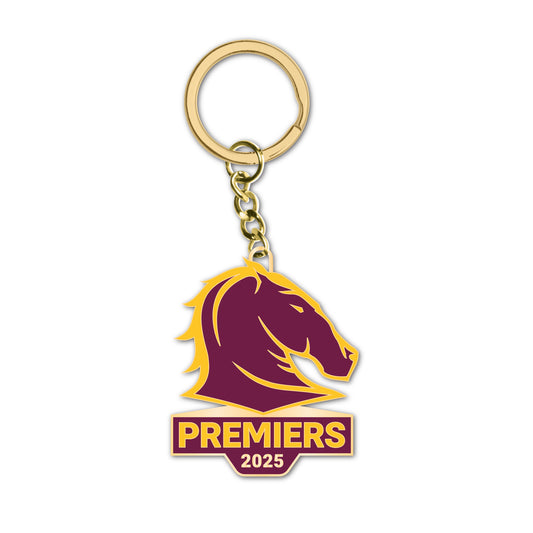 Brisbane Broncos 2025 Premiers Logo Keyring - View 1