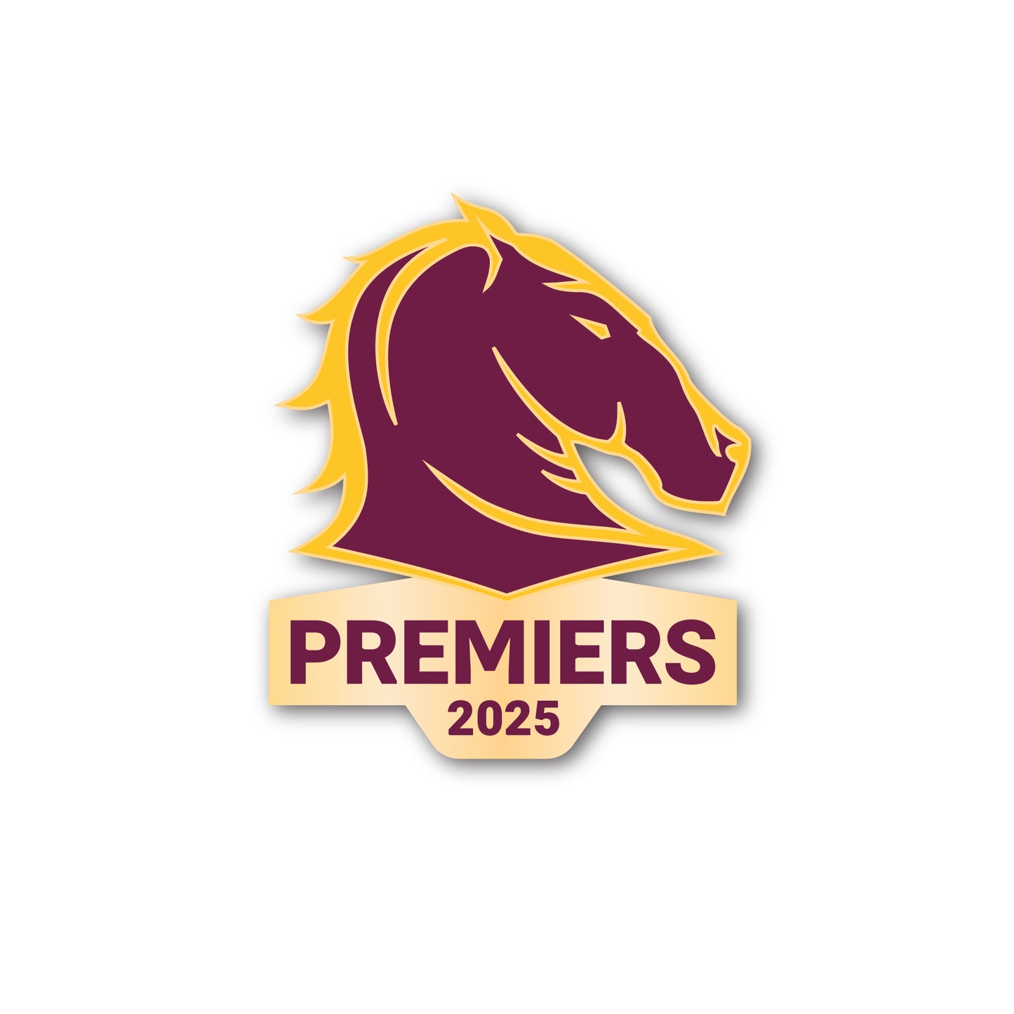Brisbane Broncos 2025 Premiers Logo Pin