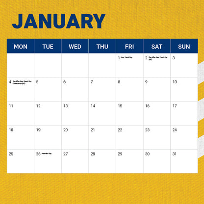 Parramatta Eels 2027 Calendar - View 3