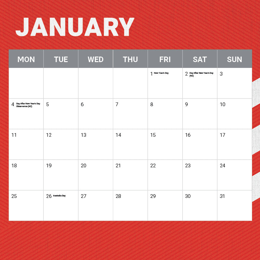St George Illawarra Dragons 2027 Calendar - View 3