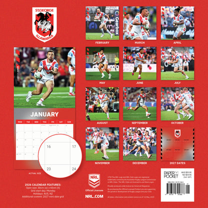St George Illawarra Dragons 2026 Calendar - View 4