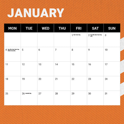 Wests Tigers 2027 Calendar - View 3