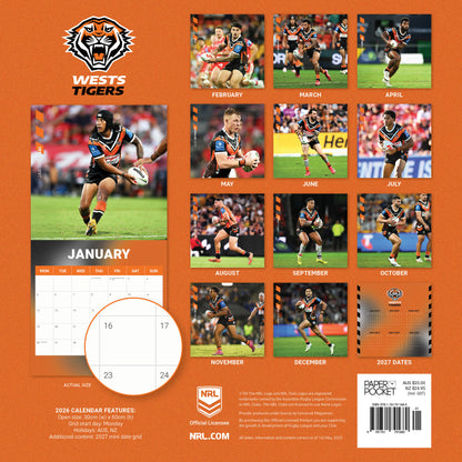Wests Tigers 2026 Calendar - View 4