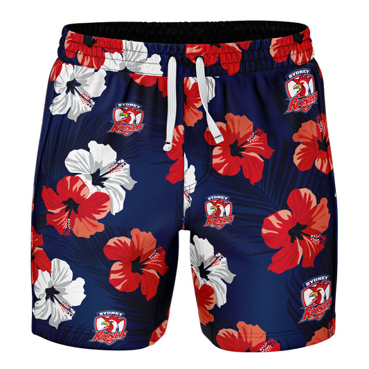 Sydney Roosters 'Aloha' Volley Swim Shorts