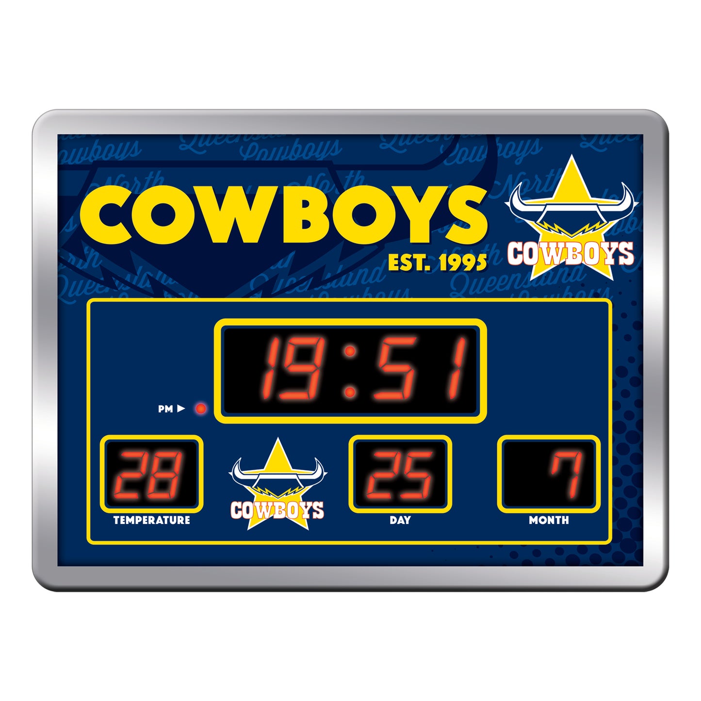 North Queensland Cowboys LED Scoreboard Clock