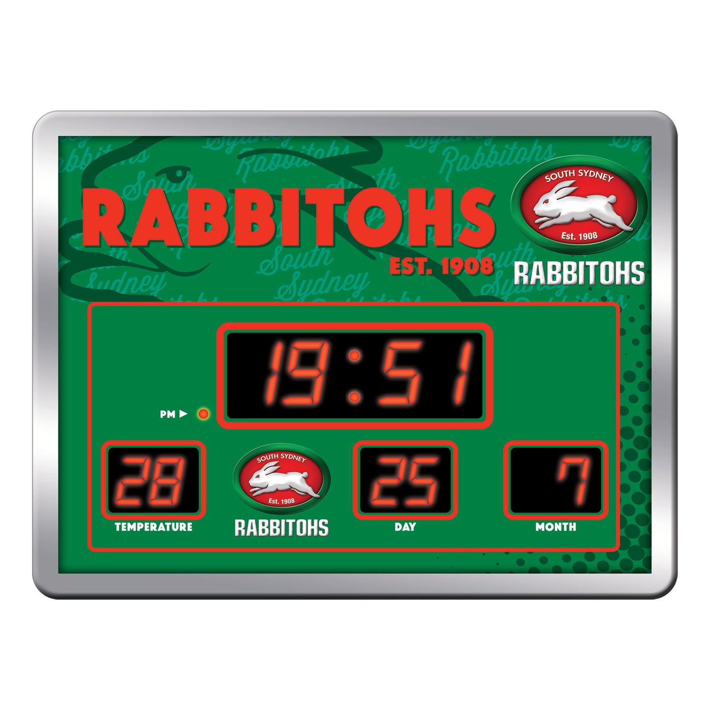 South Sydney Rabbitohs LED Scoreboard Clock
