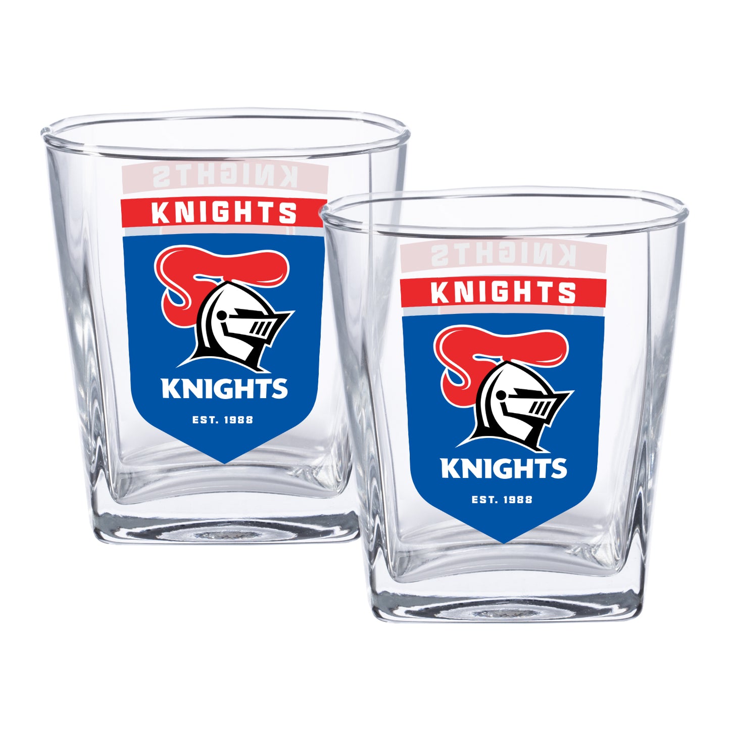 Newcastle Knights 2 Pack Spirit Glasses
