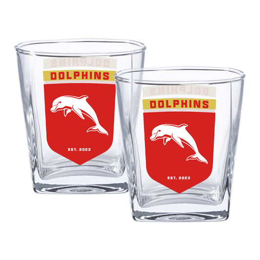 Dolphins 2 Pack Spirit Glasses