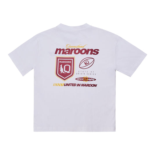 QLD Maroons Youth Fired Up Vintage Tee - View 2