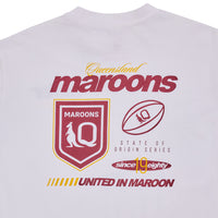 QLD Maroons Youth Fired Up Vintage Tee