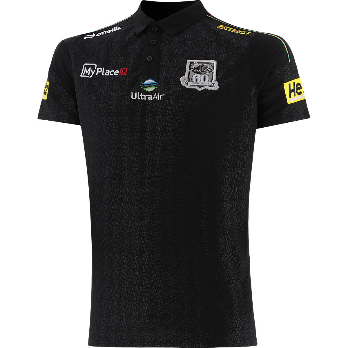 Penrith Panthers Mens 2026 Black Media Polo