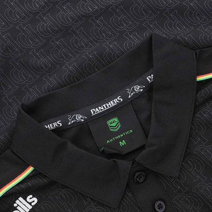 Penrith Panthers Mens 2026 Black Media Polo - View 10
