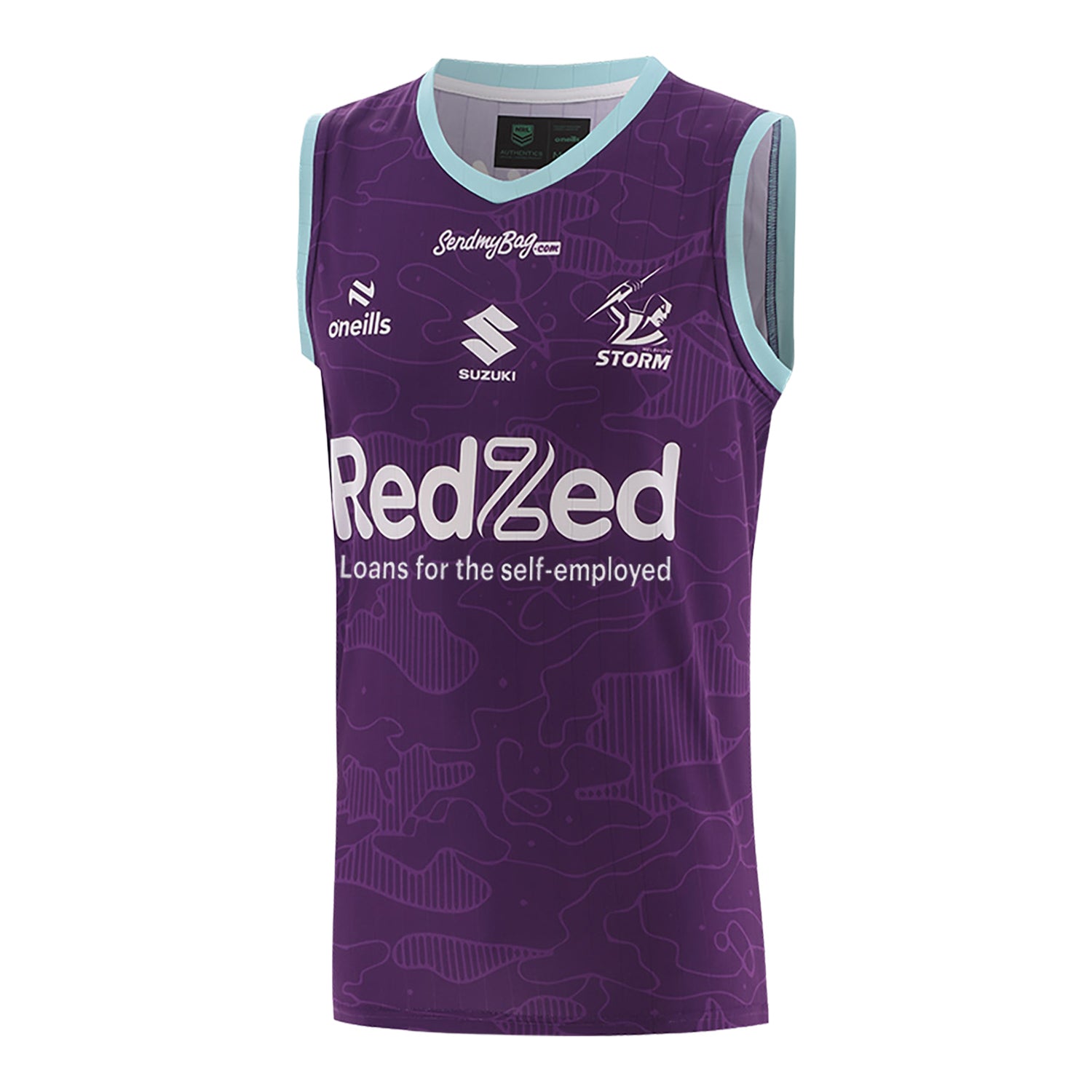 Melbourne Storm Mens 2026 Training Singlet Purple - View 1