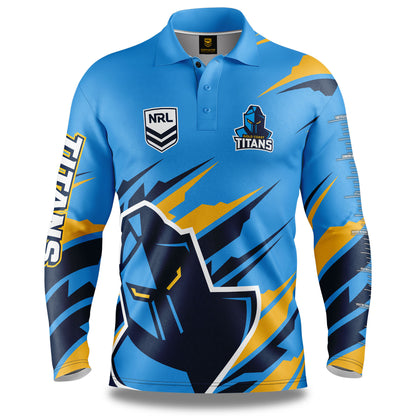 Gold Coast Titans Mens 'Ignition' Fishing Shirt1