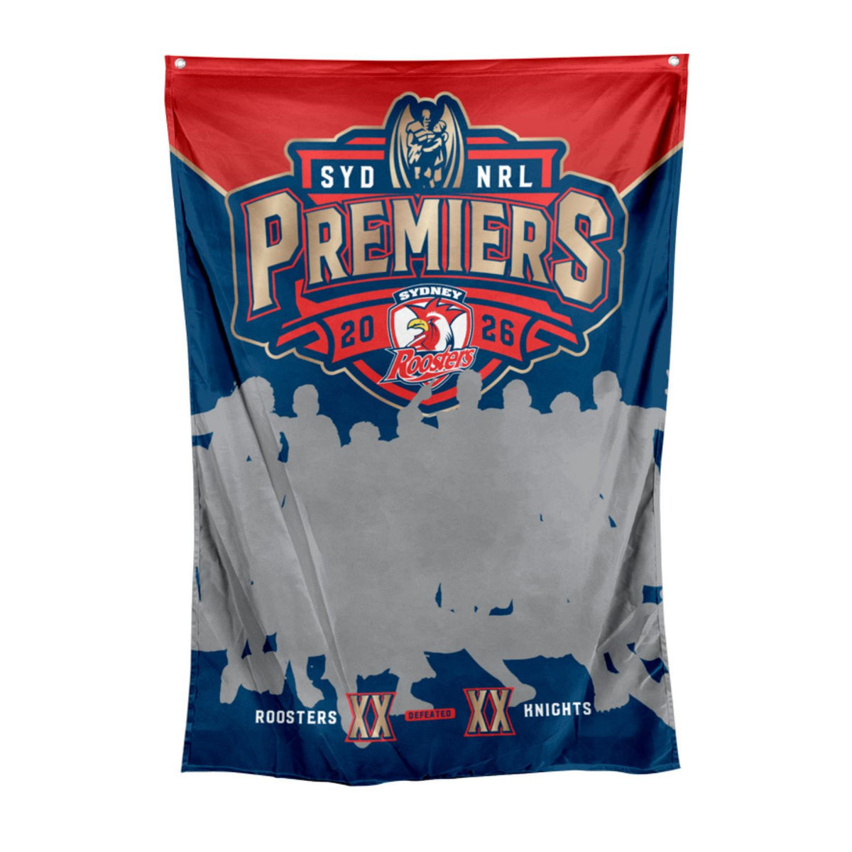 Sydney Roosters Premiership 2026 Photo Wall Flag - Pre-Order - View 1