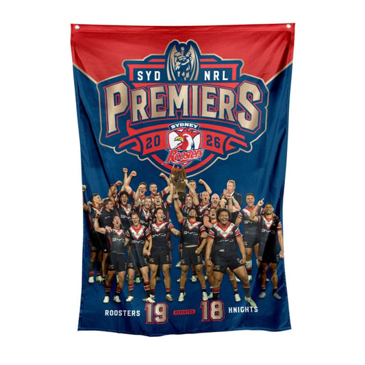 Sydney Roosters Premiership 2026 Photo Wall Flag - Pre-Order - View 1