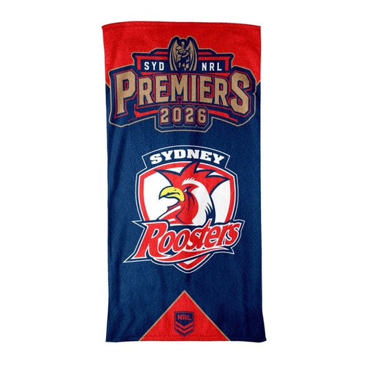Sydney Roosters Premiership 2026 Beach Towel - Pre-Order - View 1