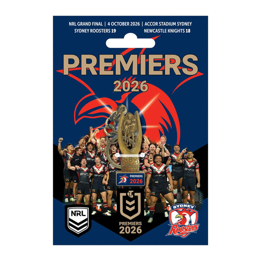 Sydney Roosters Premiers 2026 3D Trophy Keyring - Pre-Order - View 1