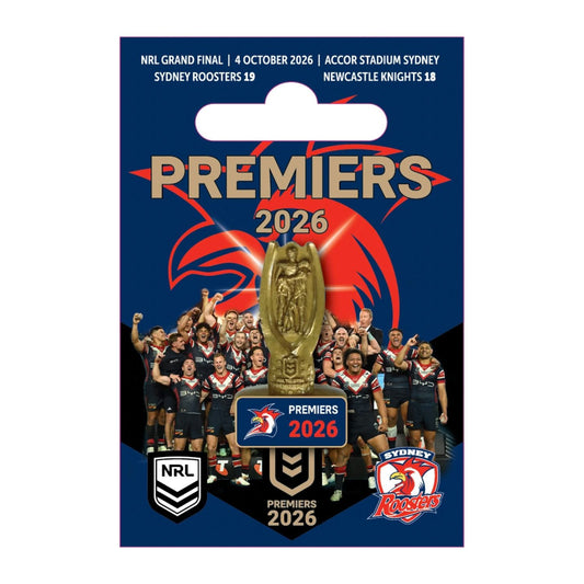 Sydney Roosters Premiers 2026 3D Trophy Pin - Pre-Order - View 1