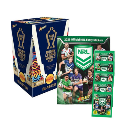 NRL Footy Stickers Book & RLWC Blaster Bundle - View 1