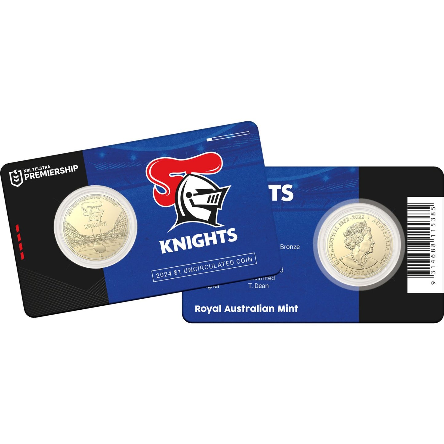 Newcastle Knights Coin In Card