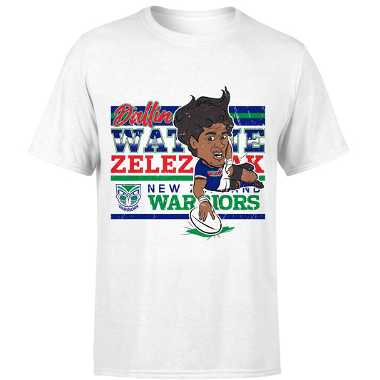 New Zealand Warriors Dallin Watene Zelezniak Kids Caricature Tee - View 1