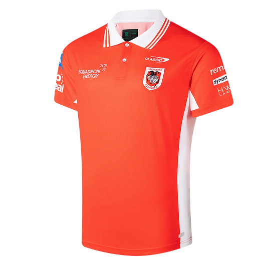 St George Illawarra Dragons Mens 2026 Media Polo Red - View 2